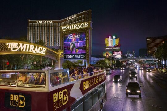 Big Bus: Vegas After Dark Night Tour by Open-top Bus (21+ Adults)